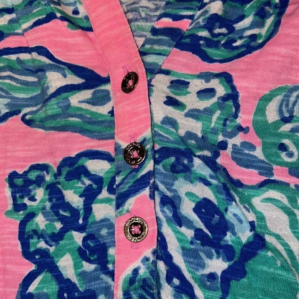 Lilly Pulitzer Essie dress in Pink Pout Barefoot Princess size large EUC - Picture 4 of 5